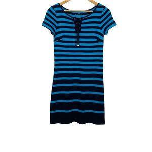 Talbots Like New Blue Striped Small Petite dress